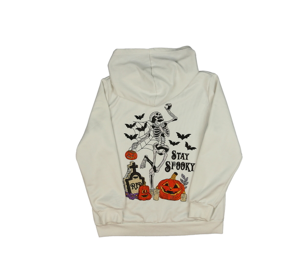 Bílá halloweenská mikina 