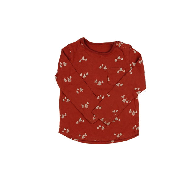 Cihlové vánoční triko se stromky Tu