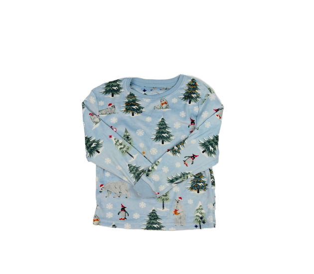 Modrý vánoční pyžamový vršek Primark 