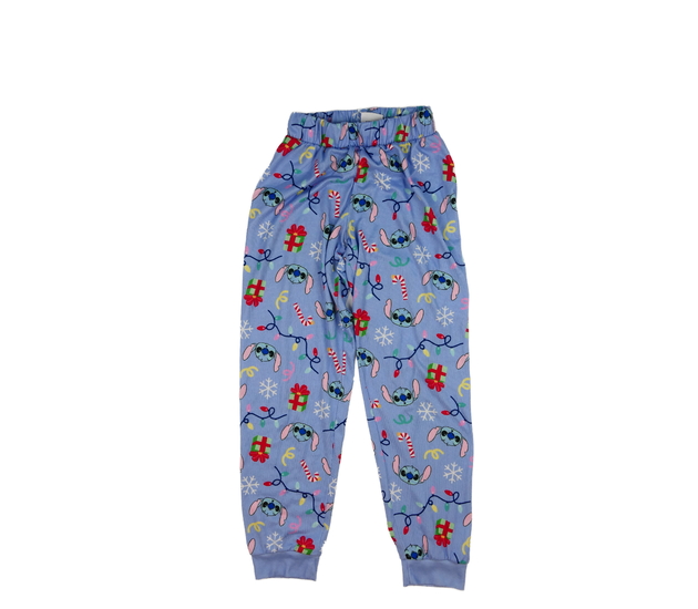 Modré vánoční pyžamové kalhoty Stitch Primark 