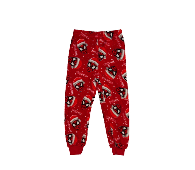 Červené vánoční teplé kalhoty Spider-man Primark