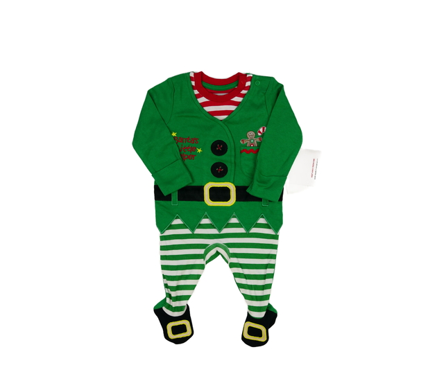 Nový zelený vánoční overal skřítka George