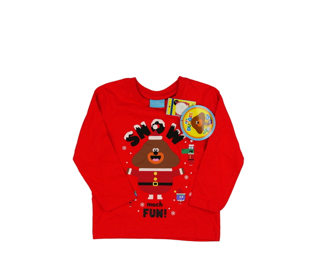 Nové červené vánoční triko Hey Duggee