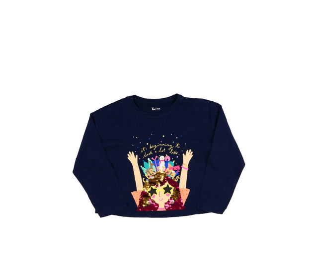 Tmavě modré vánoční triko Tu 