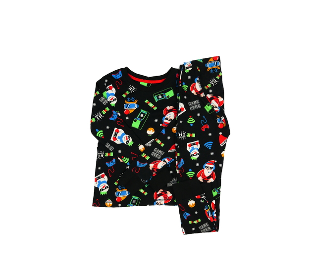 Černé vánoční pyžamo George