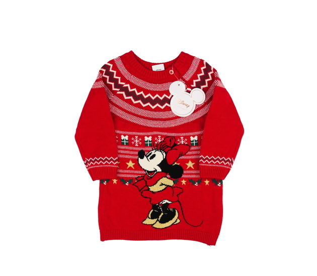 Nové červené vánoční svetrové šaty Primark 