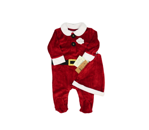 Nový červený vánoční overal a čepička George