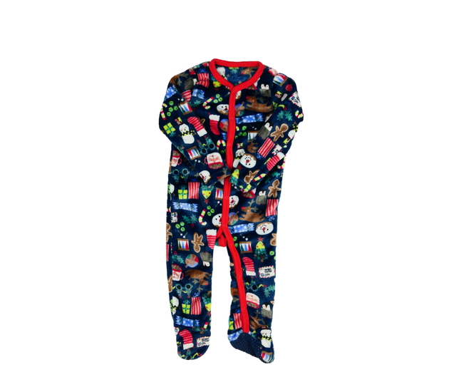 Modrý vánoční teplý overal Nutmeg