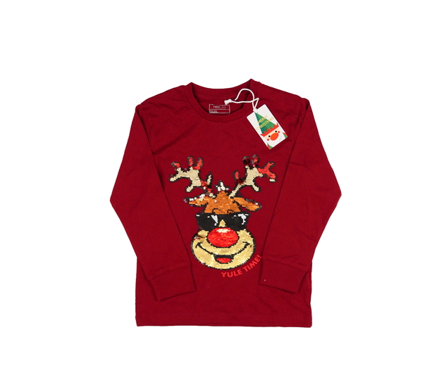 Nové červené vánoční triko se sobem Next