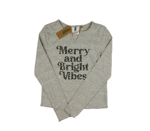 Nové šedé melírované kratší vánoční triko George