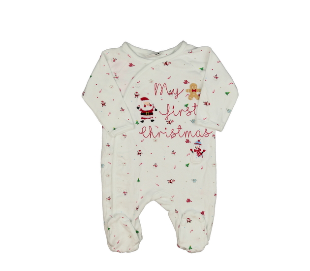 Bílý vánoční overal 