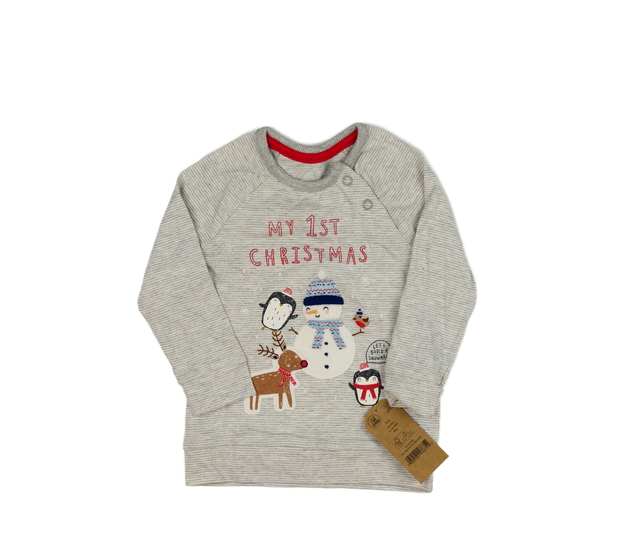 Nové šedé vánoční triko George