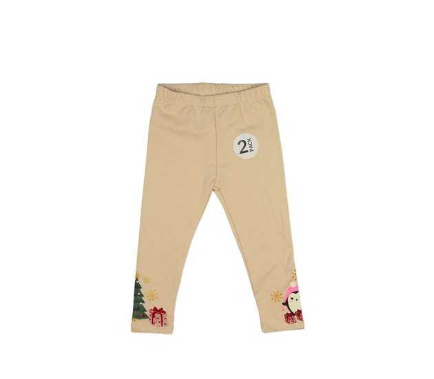 Hnědé vánoční legíny 