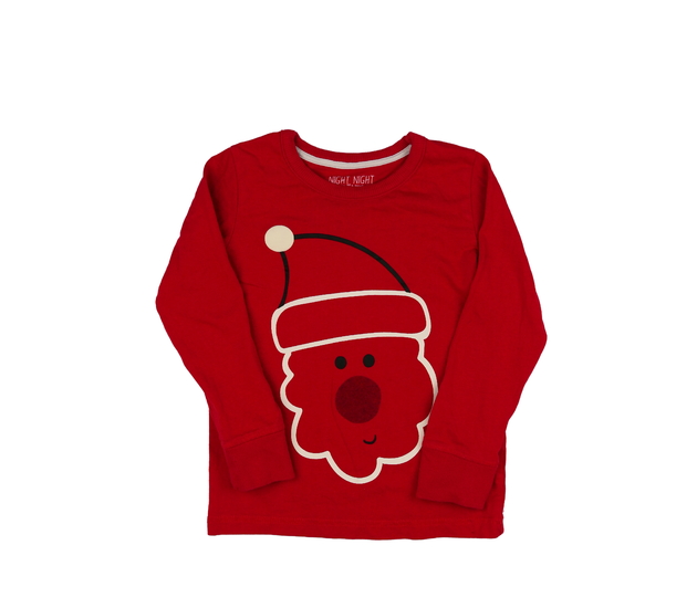 Červený vánoční pyžamový vršek 