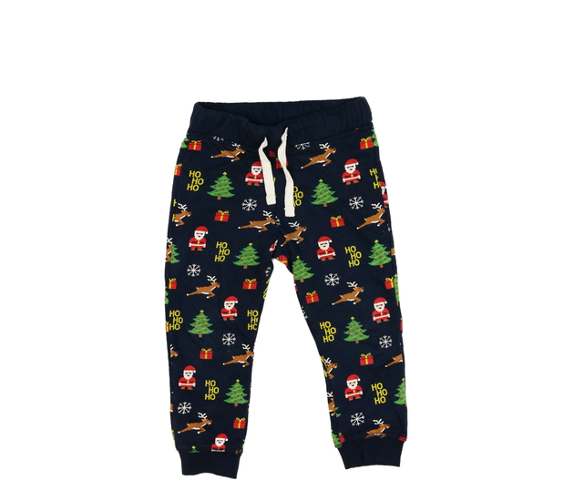 Tmavě modré vánoční tepláky H&M