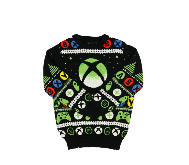 Černý  vánoční svetr Xbox Primark 