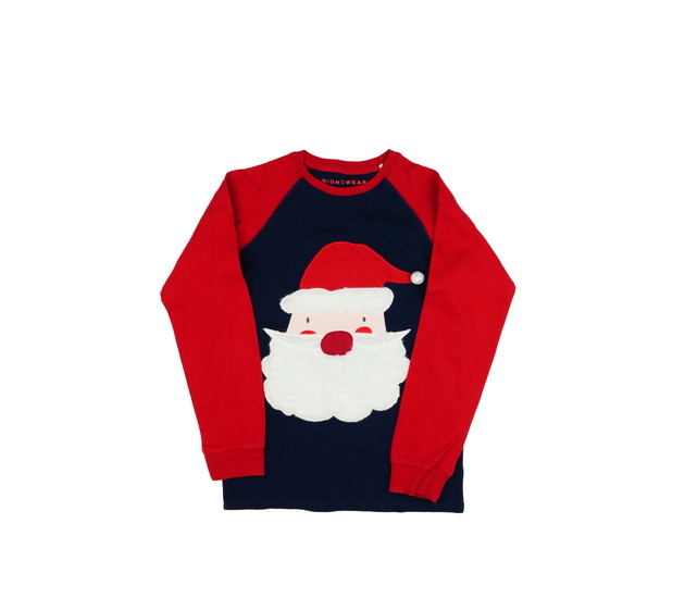 Modro-červený vánoční pyžamový vršek Next