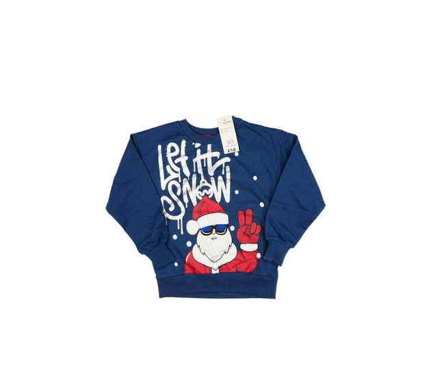 Nová modrá vánoční mikina 