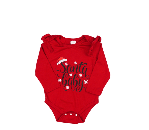 Červené vánoční  body s volánky 