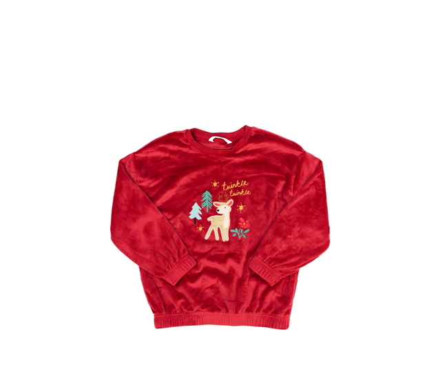 Červená hebká vánoční mikina M&S