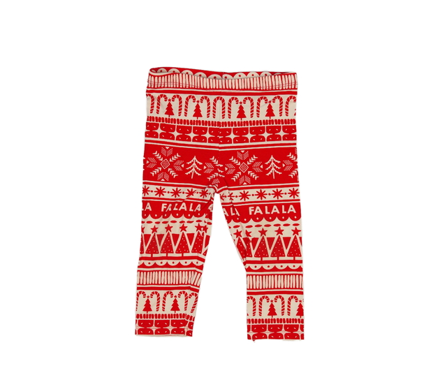 Červené vánoční legíny Tu 