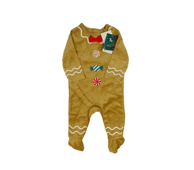 Nový hnědý vánoční overal Tu