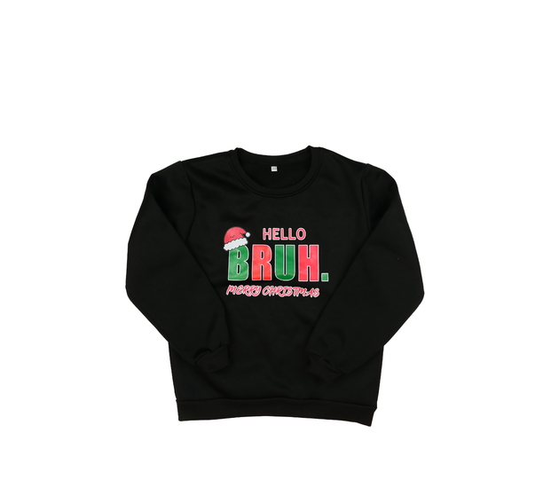 Černá vánoční mikina 