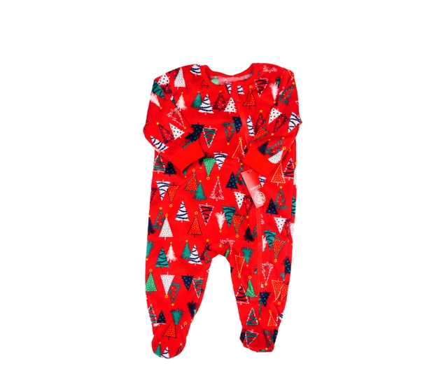 Nový hebký červený vánoční overal