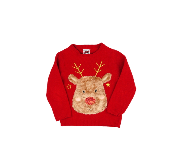 Červený vánoční svetr George