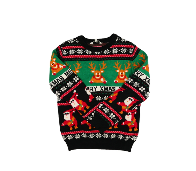 Tmavý vánoční svetr 