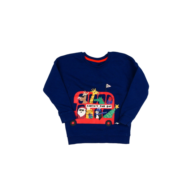 Modrá vánoční mikina se zvířátky George