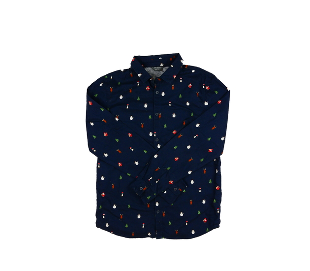 Tmavě modrá vánoční košile Primark 