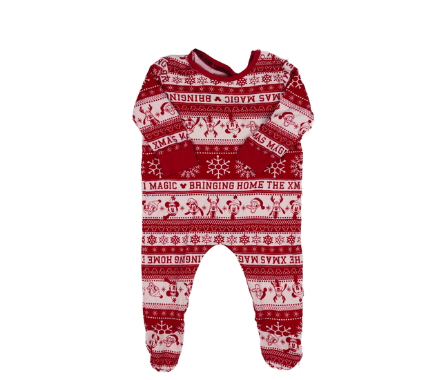Červeno-bílý vánoční overal Disney George