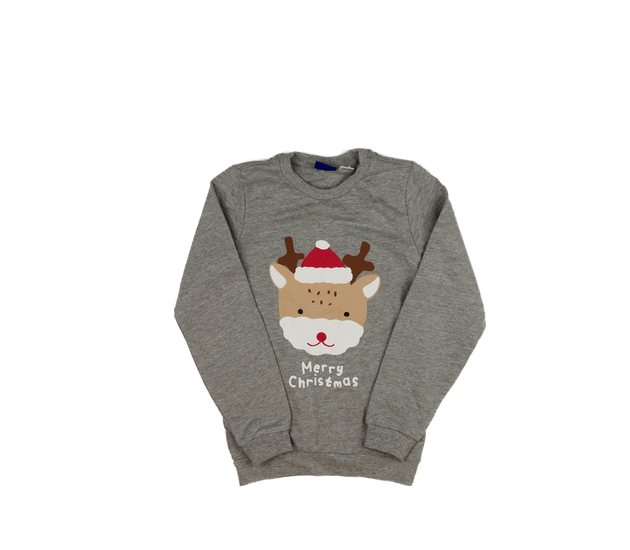 Šedá vánoční mikina 