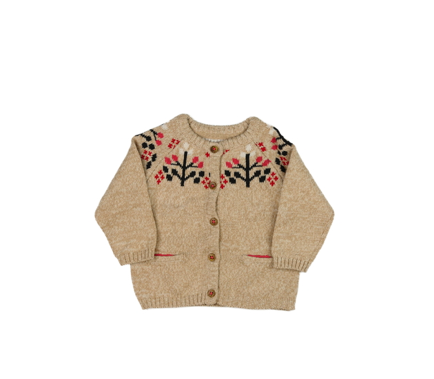 Hnědý vánočně vzorovaný svetr M&S