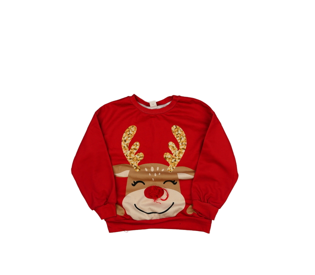 Červená vánoční mikina