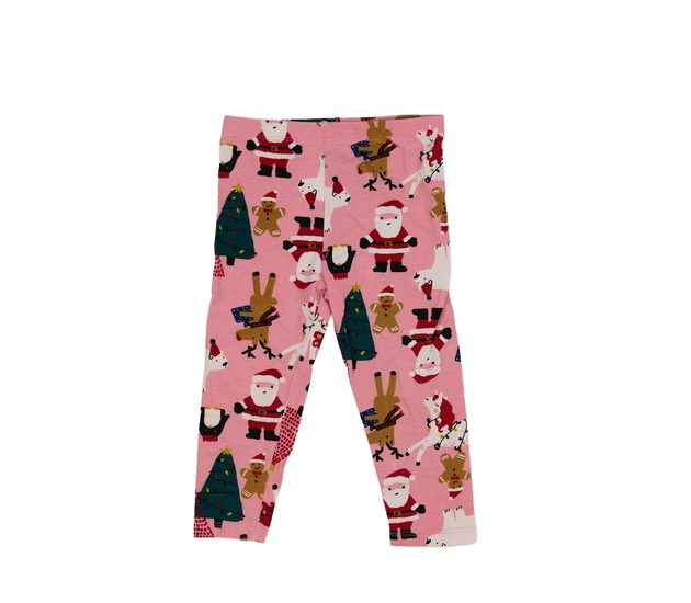 Růžové vánoční legíny 