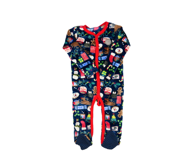 Modrý teplý vánoční overal Nutmeg