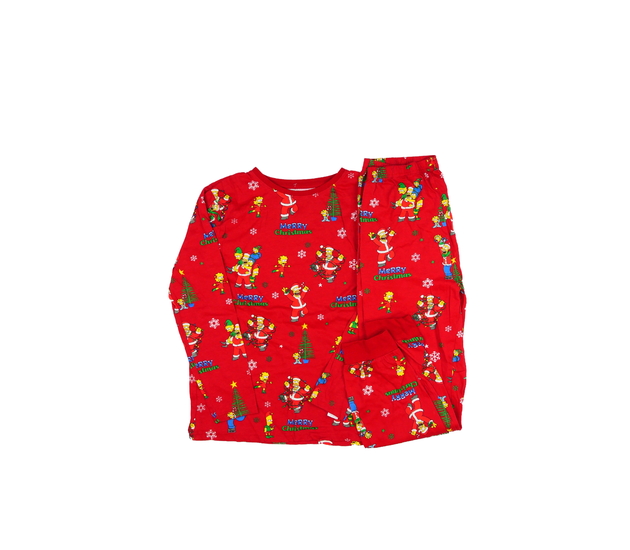Červené vánoční pyžamo Simpsonovi Primark 