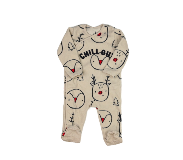 Hnědý vánoční teplejší overal George