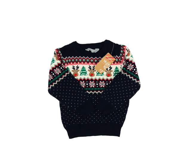 Nový modrý vánoční svetr Primark 