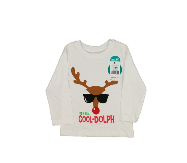 Nové bílé vánoční triko se sobem 