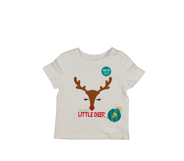 Nové bílé vánoční triko se sobem 