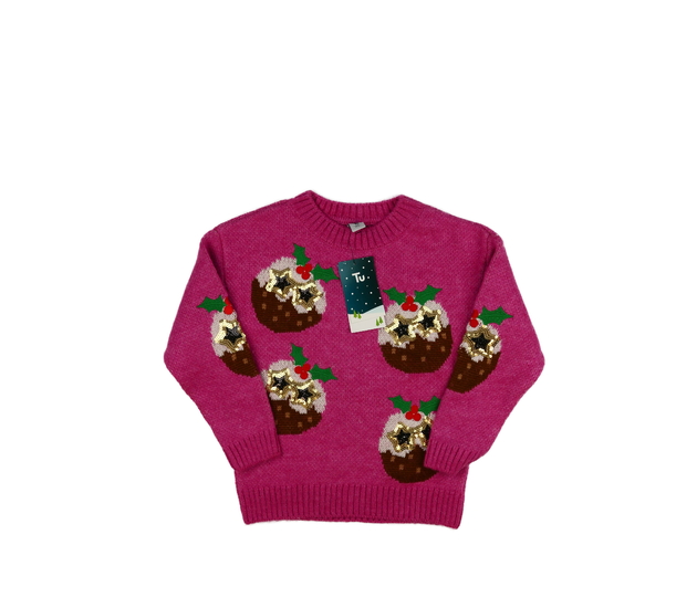 Nový růžový vánoční svetr Tu 
