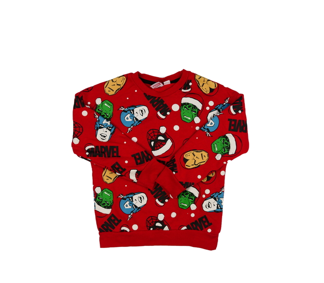 Červená vánoční mikina Marvel Primark 