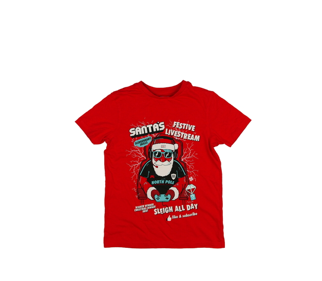 Červené stylové vánoční triko George