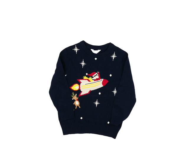 Nový tmavě modrý vánoční svetr M&Co 