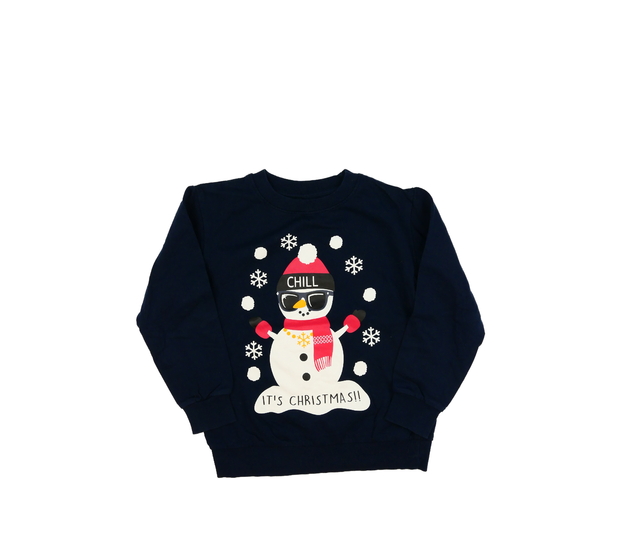 Tmavě modrá vánoční mikina 