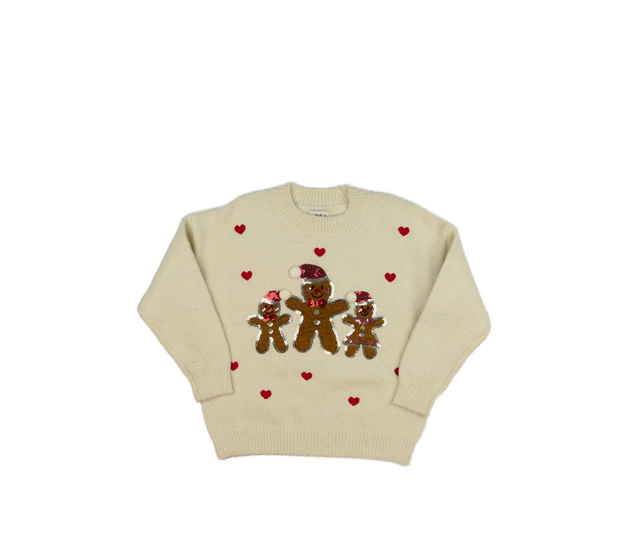 Krémový vánoční svetr s perníčky F&F
