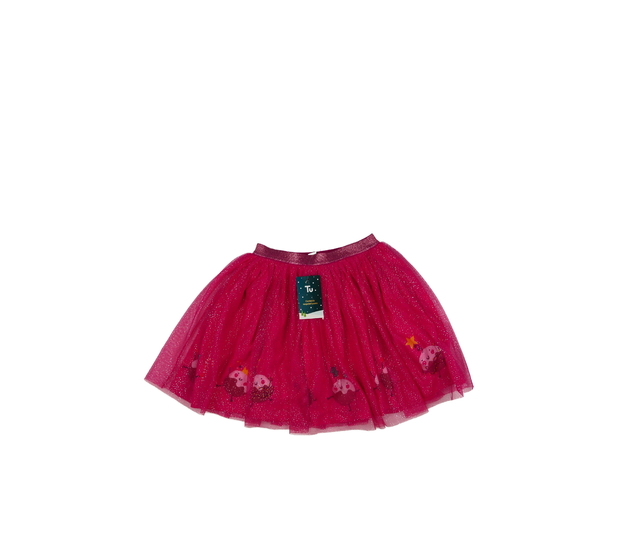 Nová růžová krásná tylová vánoční sukně Tu 